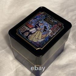 Rare Disney Beauty And The Beast Princess Belle Stained Glass Watch