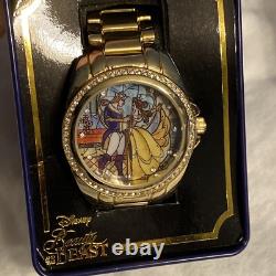 Rare Disney Beauty And The Beast Princess Belle Stained Glass Watch