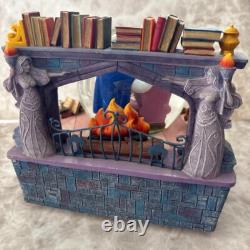 Rare Disney Beauty and the Beast Belle Lumière Snow Globe Music Box Figurine