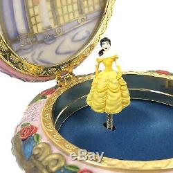 Rare Disney Beauty and the Beast Music Box Clamshell Dancing Belle 1991 Vintage