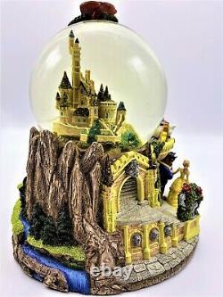 Rare Disney Beauty and the Beast Musical Snow Globe Castle