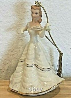 Rare Disney Lenox Showcase Beauty And The Beast Belle Ornament Figurine Box