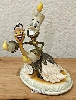 Rare Disney Olszewski Beauty And The Beast Lumiere & Babette My Hero Figurine