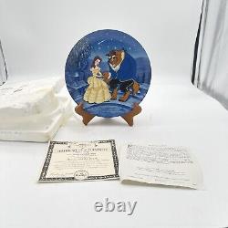 Rare Disney Treasured Moments Beauty and the Beast /certificate