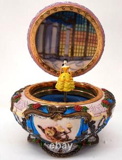 Rare Disney Wonderland Beauty and The Beast Belle Jewelry Box Type Music Box