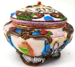 Rare Disney Wonderland Beauty and The Beast Belle Jewelry Box Type Music Box