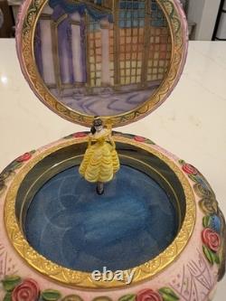 Rare Disney Wonderland Beauty and The Beast Belle Jewelry Box Type Music Box