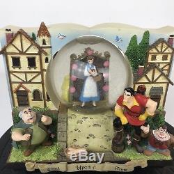 Rare Disney World Beauty And The Beast Two Sides Musical Snow Globe Read