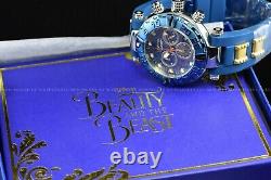 Rare Invicta 47mm Disney BEAUTY AND THE BEAST Lim Ed xxx/500 Blue Swiss 6J Watch