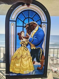 Rare Limited Edition Disney's Beauty And The Beast Stained Glass Released 1991