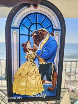 Rare Limited Edition Disney's Beauty And The Beast Stained Glass Released 1991