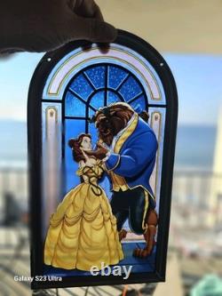 Rare Limited Edition Disney's Beauty And The Beast Stained Glass Released 1991