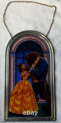 Rare Limited Edition Disney's Beauty And The Beast Stained Glass Released 1991