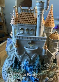 Rare Vintage Disney Beauty and the Beast Castle Snow Globe