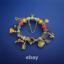 S925 Moments Bracelet, 7.5 In, WithDisney BEAUTY AND THE BEAST RADIANT HEART