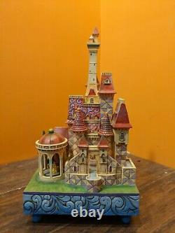 SEE VIDEO! Rare Disney Tradition Jim Shore Beauty and the Beast Castle Music Box