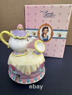 Schmid Disney Beauty & Beast Mrs. Potts Chip Music Box Be Our Guest Vintage