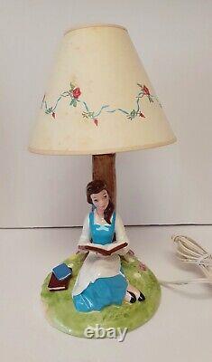 Schmid Disney Beauty & The Beast Belle Lamp Figurine 14 W Orig Box Vtg 1992