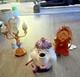 Set of 3 Disney Beauty & The Beast Ornaments Lumiere, Mrs. Potts & Cogsworth NWT