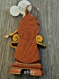 Set of 3 Disney Beauty & The Beast Ornaments Lumiere, Mrs. Potts & Cogsworth NWT