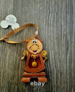 Set of 3 Disney Beauty & The Beast Ornaments Lumiere, Mrs. Potts & Cogsworth NWT