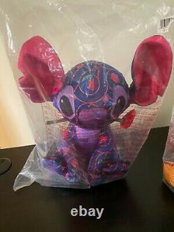 Set of 4 Stitch Crashes Disney Plush Beauty Beast Pinocchio Lion King Aladdin