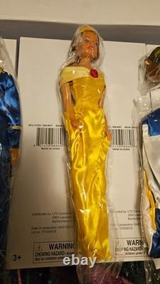 Set of 6 New Disney Beauty and the Beast Prince Adam and Belle Barbie Doll Rares