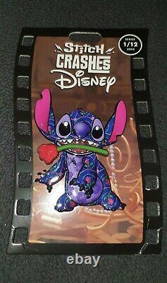 Stitch Crashes Disney Beauty and the Beast January Jumbo Pin LE 1/12 NWT