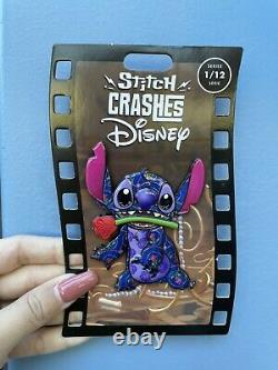 Stitch Crashes Disney Pin Beauty and the Beast IN HAND