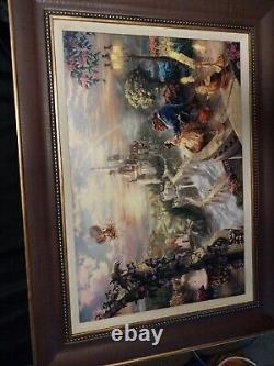 Thomas Kinkade Beauty and the Beast Falling in Love 18x27 S/N Oil on Canvas