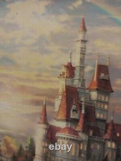 Thomas Kinkade Beauty and the Beast Falling in Love 18x27 S/N Oil on Canvas