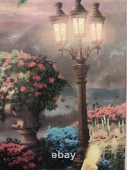 Thomas Kinkade Beauty and the Beast Falling in Love 18x27 S/N Oil on Canvas