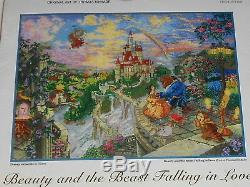 Thomas Kinkade Disney Beauty And The Beast Falling In Love Cross Stitch Kit