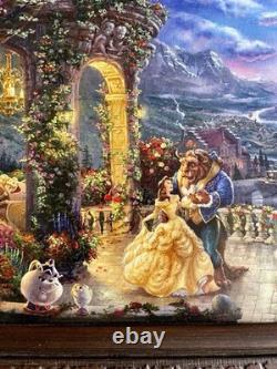 Thomas Kinkade Disney Beauty and The Beast Dancing In The Moonlight 1/195