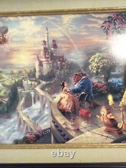 Thomas Kinkade Disney Dreams V Beauty And The Beast Falling In Love 18 X 27 S/N