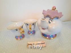 Tokyo Disney Beauty and the Beast Mrs. Potts Tea Pot & Chip Tea Cup Set of 2 TDL