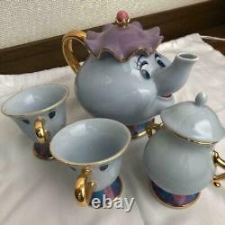 Tokyo Disney Limited Beauty and the Beast pot Mrs pot tea cup sugar pot set