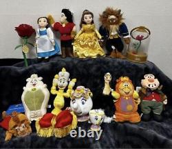 Tokyo Disney Resort Beauty & The Beast Plush Badge Key Holder 15 Set