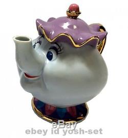 Tokyo Disney Resort Limited Beauty and the Beast Teapot Tea cup set EMS Shipping