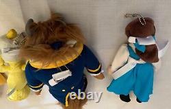 Tokyo Disney Resort limted Beauty and the Beast Plush Toy Keychain Set of 7