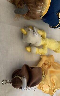 Tokyo Disney Resort limted Beauty and the Beast Plush Toy Keychain Set of 7