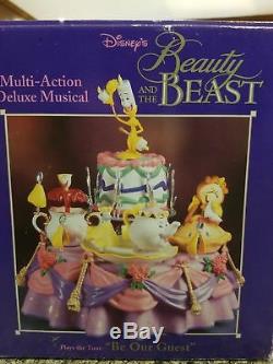 ULTRA RARE Enesco Disney's Beauty and the Beast Multi-Action Musical MINT IN BOX