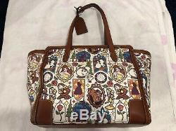 USED Dooney and Bourke Disney Beauty and the Beast Large Tote with Reg. Card
