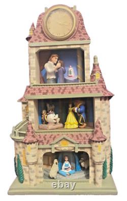 Unique Disney Beauty and the Beast Magic Moments in Time Clock Tower Diorama