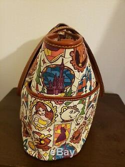 Used Disney Dooney & Bourke Beauty and the Beast Large Shopper Tote Bag
