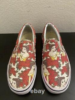 VANS Disney Belle/Beauty And The Beast Rare Slip-On. Mens 7.5 Womens 9