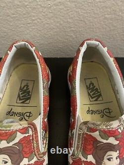 VANS Disney Belle/Beauty And The Beast Rare Slip-On. Mens 7.5 Womens 9