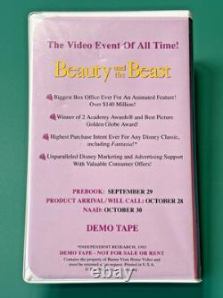 VHS TAPE 1992 Disney BEAUTY AND THE BEAST - DEMO TAPE - Black Diamond