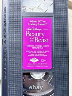 VHS TAPE 1992 Disney BEAUTY AND THE BEAST - DEMO TAPE - Black Diamond