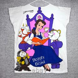 VTG Disney Beauty And The Beast Belle Double Sided Women's Size XL RARE